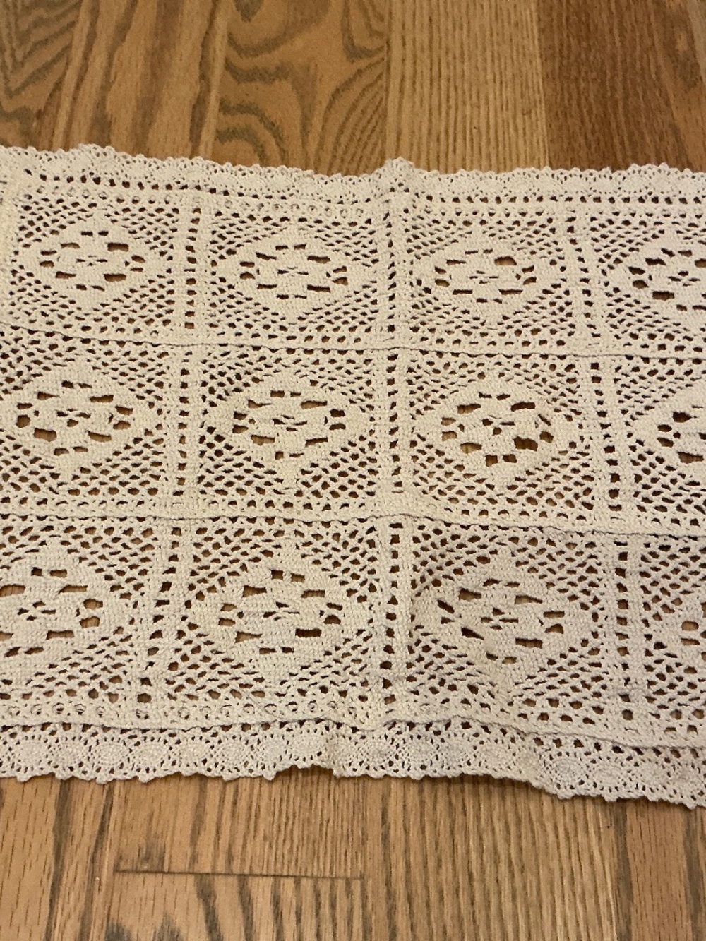 Vintage Crochet Rectangular Covers - 2 pieces total.